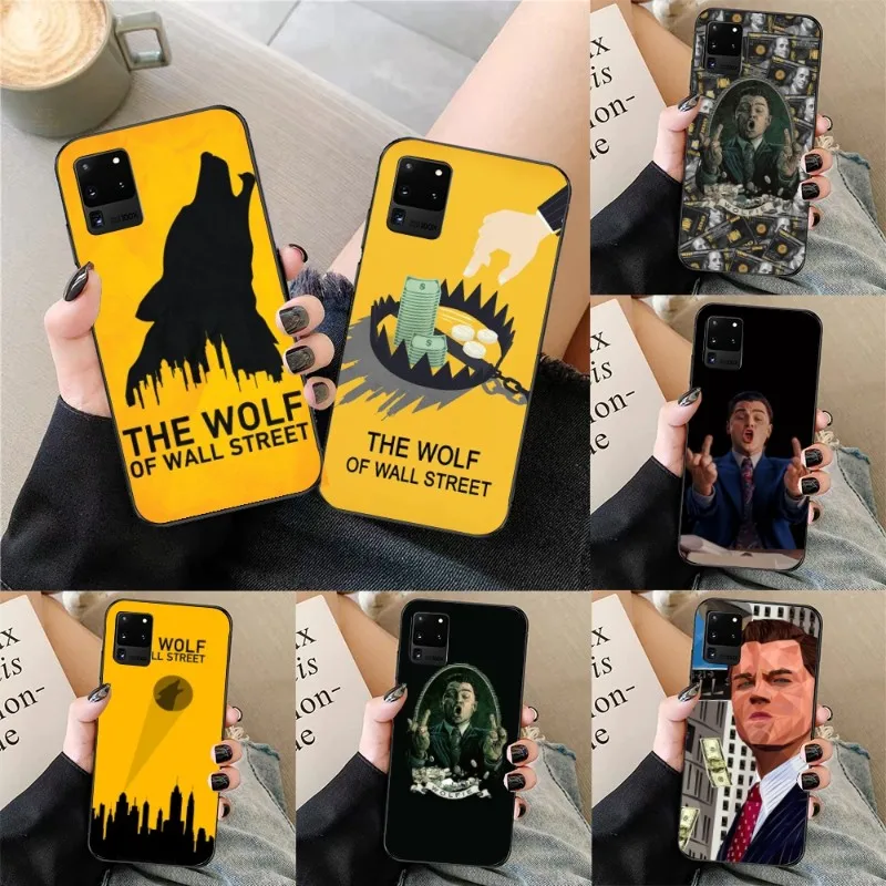 T-The Wolf Of Wall Street-T Custodia Per Telefono Per Samsung Galaxy S23 S22 S21 S20 Plus Ultra F14 F54 M14 M54 M53 Note20 Cover Nera Morbida