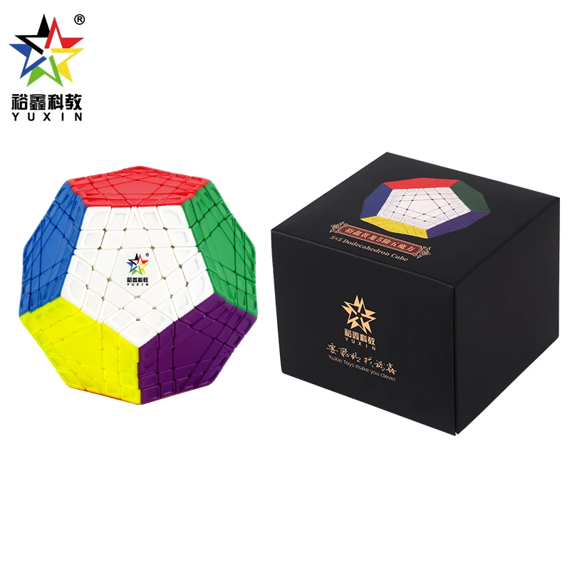 YuXin HuangLong 5x5 Megaminx 큐브 두뇌 훈련 및 재미있는 속도 큐브 퍼즐 장난감을 위한 다채로운 퍼즐 장난감 Cubo Magico Kid Gift
