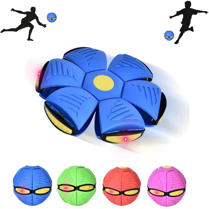 

Flying Mini Saucer Ball Magic Deformation UFO with Led Light Flying Toys, Decompression Outdoor Fun Toy for Boys Girls Kids Gift