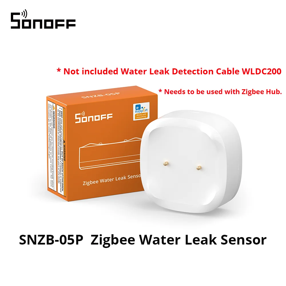 SONOFF SNZB-05P Zigbee 3.0 Water Leak Sensor Leaking and Dripping Detection Real
