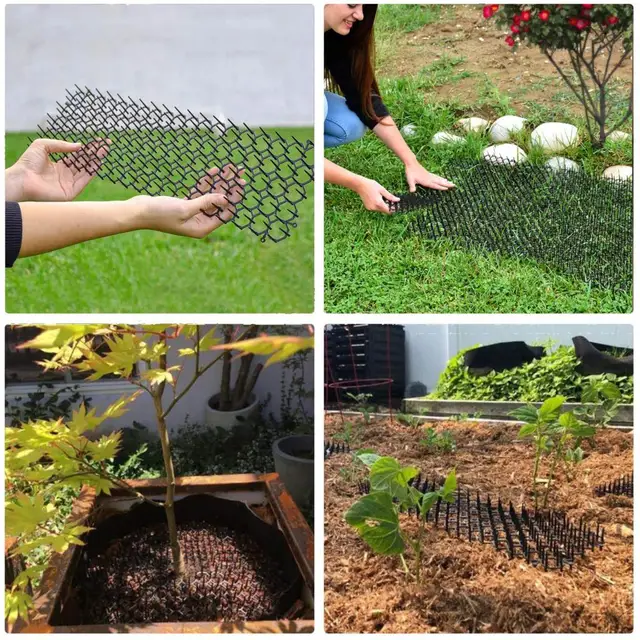 Macska Scat Szőnyeg Tüskékkel Szúrócsíkok Hordozható Kerti Caták Antikaták Hálózat Ásás Dugó Taszító Tüske Elrettentő Kültér - Image 3