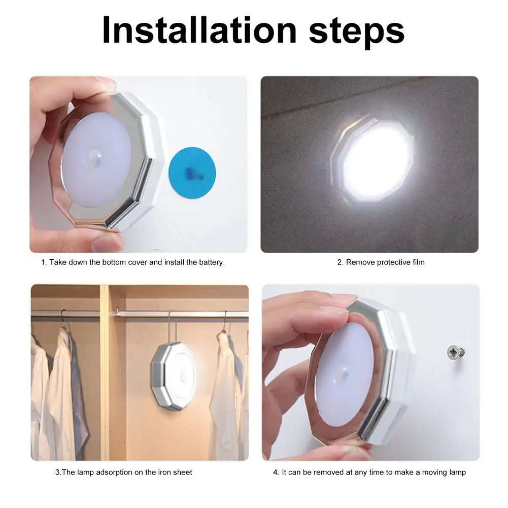 

Cordless LED Lamp Convenient 3000K/6500K LED Night Lamp Motion Sensor Light LED Night Lamp Household Supplies
