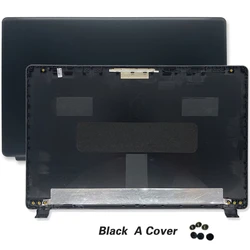Enhanced Laptop LCD Back Cover with Screen Bezel and Hinges (A case black)