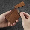 Black Walnut Wooden Business Card Box Portable Card Holde Card Storage Box Business Office Supplies Storage Organization 4