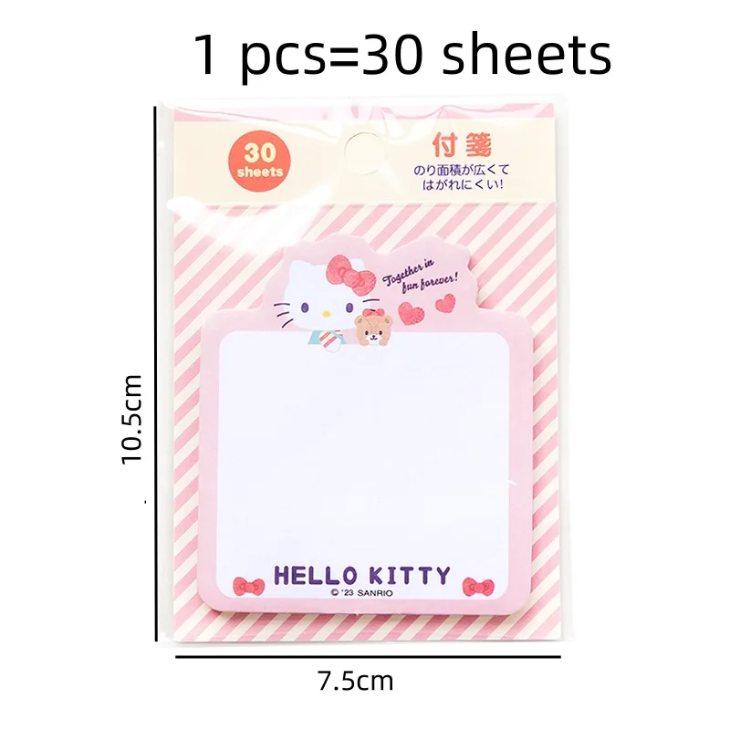 Kuromi Melody Kitty Memo Pad Kawaii Sanrio Hangyodon XO Pochacco Sticky Note Notepad Planner Sticker Post School Supplies 4