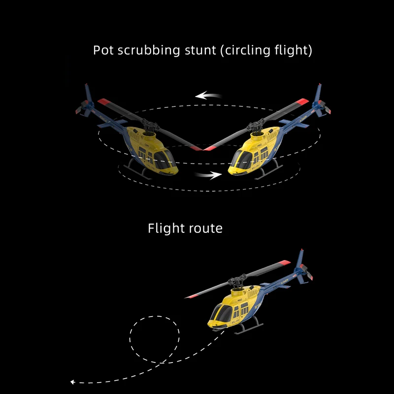 RC ERA A60 Rc Plane Helicopter 2.4G 6-Aixs Gyroscope 6ch Altitude Hold Optical Flow Bell 206 Mini Remote Control Helicopter Toys - 6