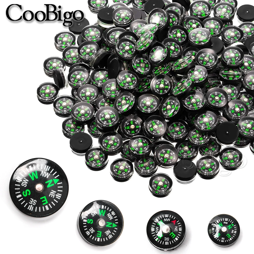 10pcs Paracord 팔찌 나침반 휴대용 휴대용 나침반 야외 캠프 야간 낚시 ..
