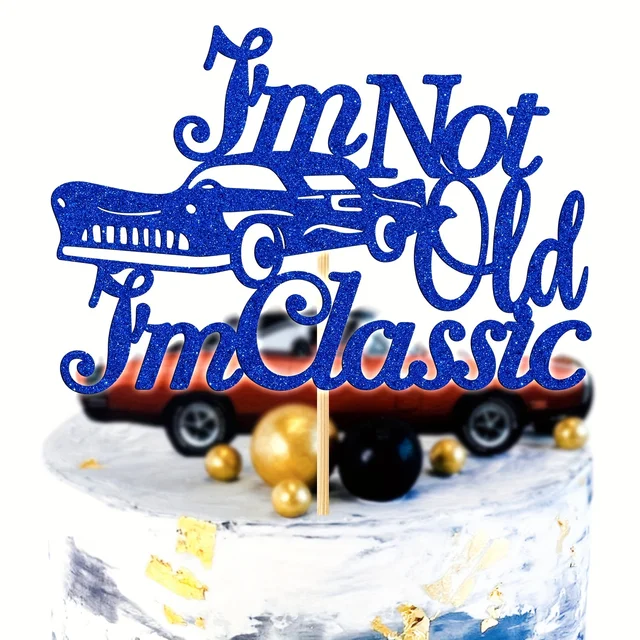 Funny 60th Birthday Cake Topper - 59+1 Middle Finger Design, Glitter Paper, Food-Safe Stick, For 6-10 Inch Cakes - View #7
