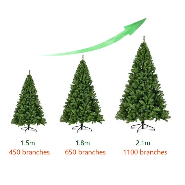 New Year Noel Navidad Gift 180cm Artificial Christmas Tree Cedar Tree Fir Pine PVC Christmas Trees Home Christmas Decorations 2