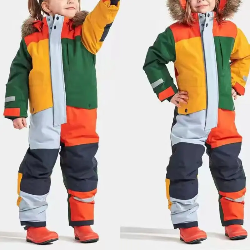 Children's Ski Clothes Outdoor Single and Double Board Luminous Windproof Waterproof Warm Cotton Clothes