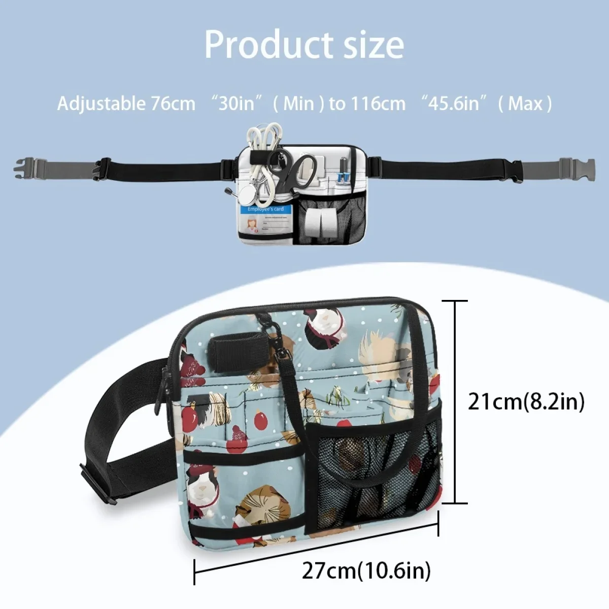Christmas Halloween Gift Guinea Pig Cute Designer New Portable Fashion Waist Bag Medical Nurse Organizer Pouch Cangurera Mujer