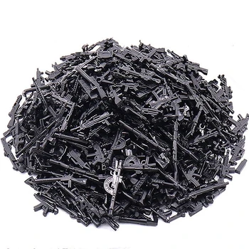 130pcs Militarys Weapons Bombs Pistols Submachine Guns Rifles Pan Masks Riot Control Commando Building Blocks Model Sets Kid Kit