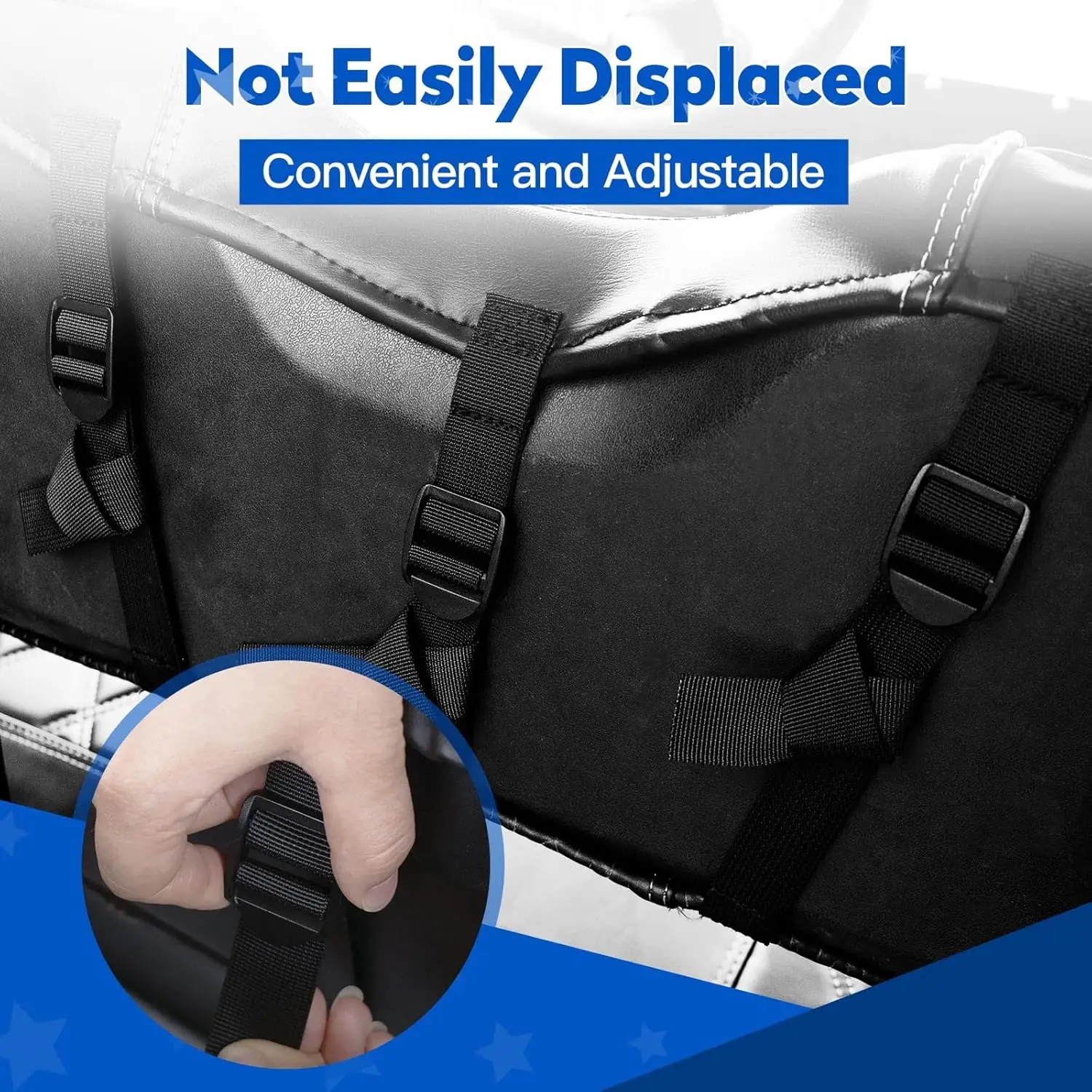 4PCS Golf Cart Seat Covers Kit for Club Car Precedent, Front and Rear Vinyl Covers with Easy Installation
