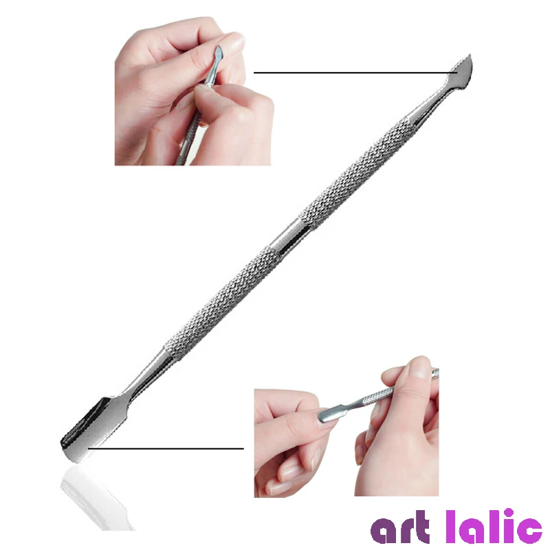 Manicure Tools Stainless Steel Cuticle Remover Double Sided Finger Dead Skin Push Nail Cuticle Pusher 4pcs