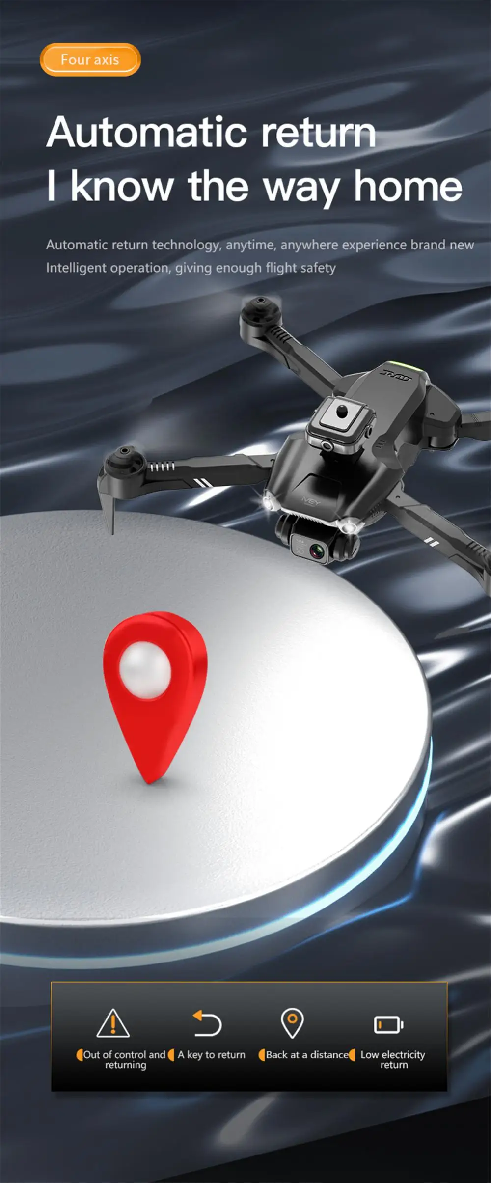 V28 Drone, fouraxis automatic return technology gives enough flight safety 0 i