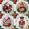 1 Christmas hand-embroidered material kit is a diy material kit suitable for beginners. It features a series of material kits fo