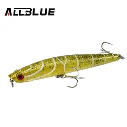 BLUX SURFER 95 Topwater Popper Pencil Surface Walker Fishing Lure - Walk The Dog Artificial Saltwater Bass Bait (Color F)