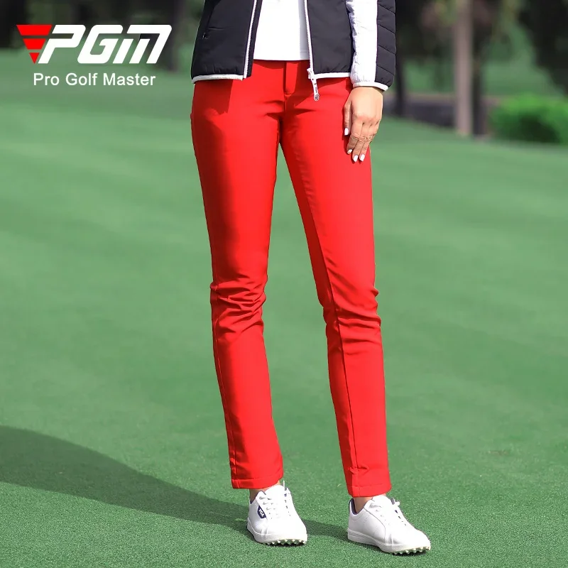 PGM Autumn Winter Waterproof Women Golf Trousers Thick Keep Warm Long Pant Plus Velvet Golf Ball Pants Windproof Tennis Clothing - Image 4