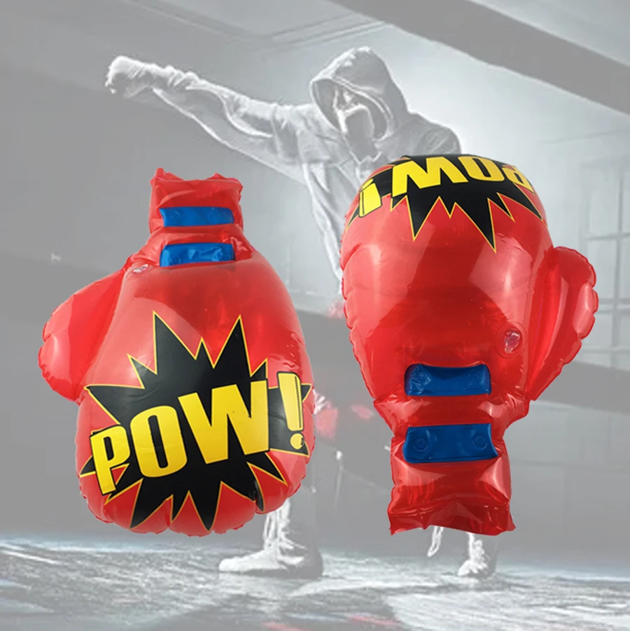 1pair Giant Inflatable Boxing Gloves PVC Breathable Sparring Kids Safety Pugilism Toys For Children Training 6
