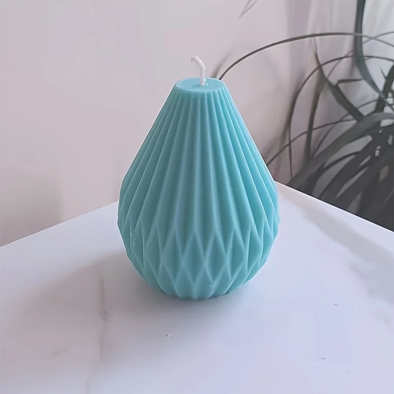 DIY 배 모양 아로마 캔들 실리콘 몰드, 3D 기하학 비누 석고 송진 몰드, 멀티 사양 케이크 몰드 홈 데코