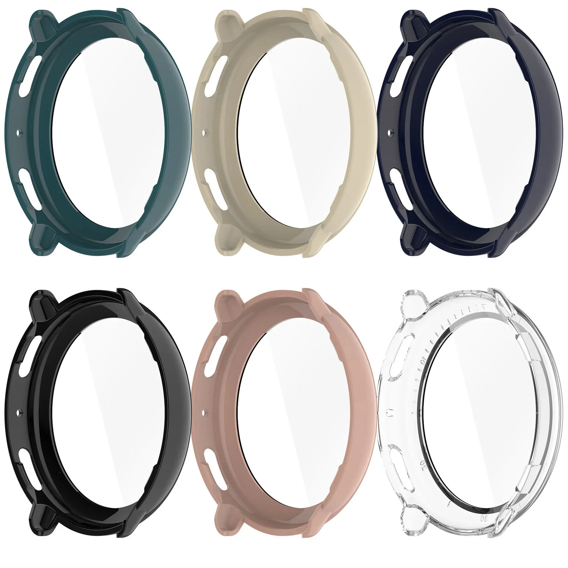 PC Case Bracelet Screen Protectors bezel for Huami Amazfit Active2 Smart watch Cover A2437 Glass film for Amazfit Active 2 Frame