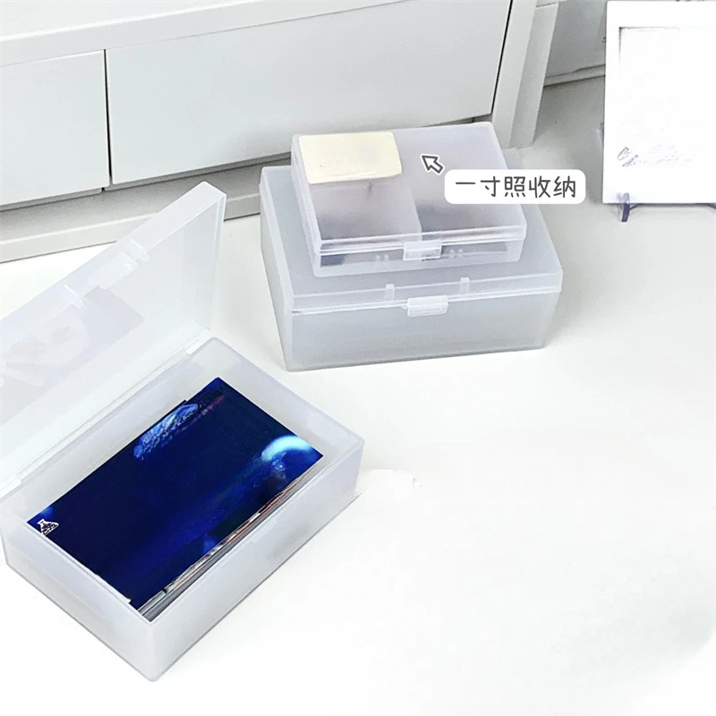 

1 шт., прозрачная пластиковая мини-коробка для хранения фотокарт