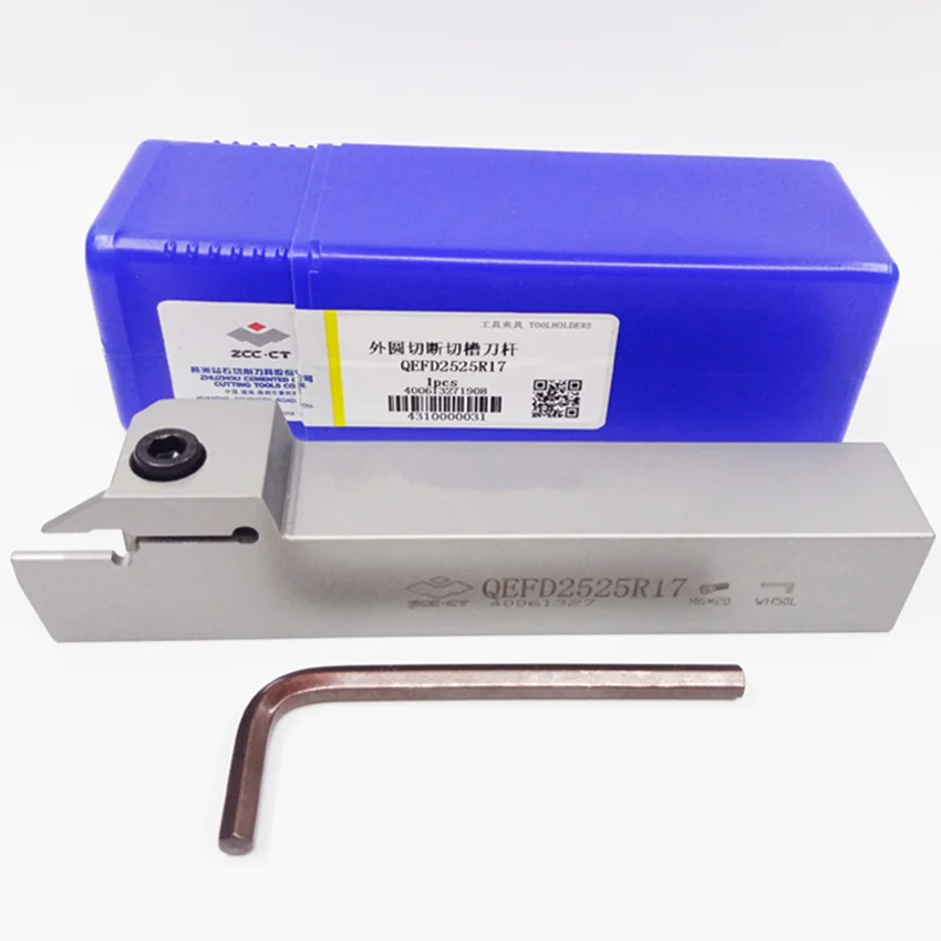 Qeed1616R10/Qeed1616L10/Qeed1616R17/Qeed1616L17 Zcc.Ct Cutting Grooving Tools External Turning Tool For 2.50Mm Inserts 1Pcs/Box