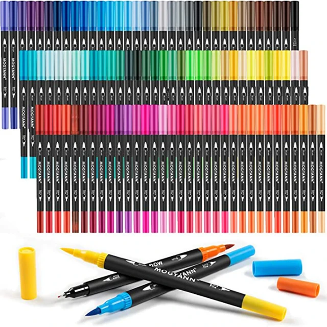 100 Colored Markers Adult Coloring Book, Drawing Markers Pens