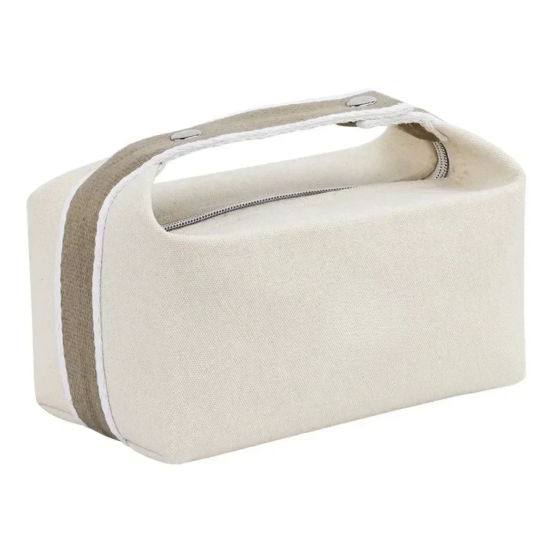 Luxury Canvas Makeup Bag Portable Cosmetic Organizer