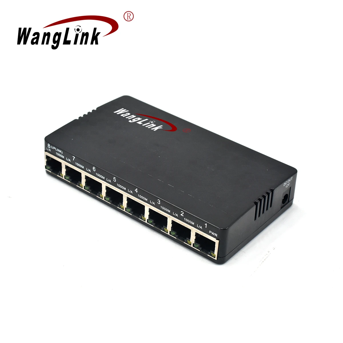 Wanglink Reverse Poe Gigabit 8 Port Rpoe Switch 1000m Support VLAN Poe IN Out For FTTH Home User and ONU