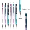 Creative Pencil Ballpoint Pen 2 In 1 Blue Ink 0.3 0.5 0.7 0.9mm Mechanical Pencil Multi Functional Writing Stationery Supplies 2