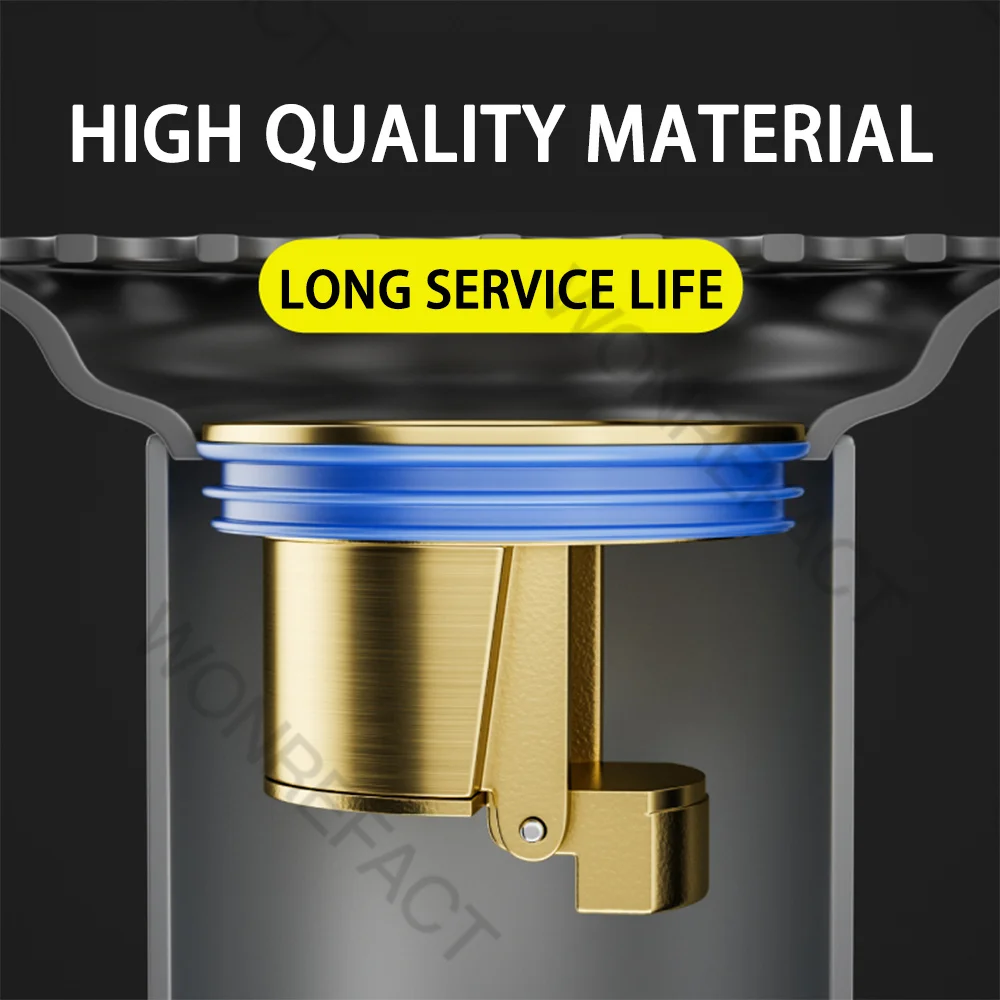 Floor Drain Core Brass Anti-odor Anti-insect Sewer Fast Drainage Bathroom Floor Drain Core Durable Fast Installation