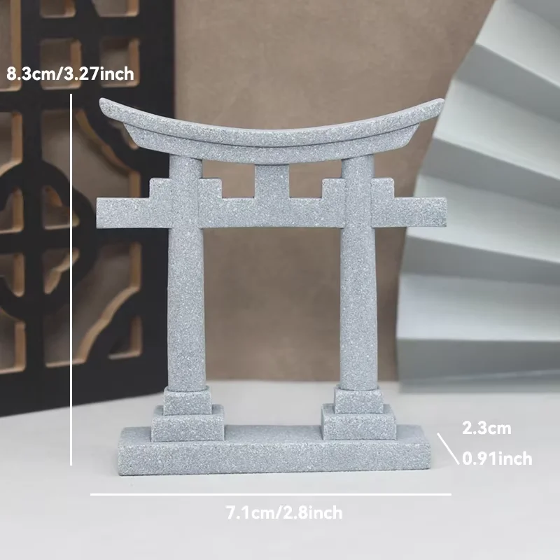 Miniature Sandstone Bridge Figurine for Decorative Landscaping and Fairy Gardens