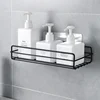 Japanese-style wrought iron bathroom shelf wall-mounted shower gel storage rack toilet free punch toiletry stand 5