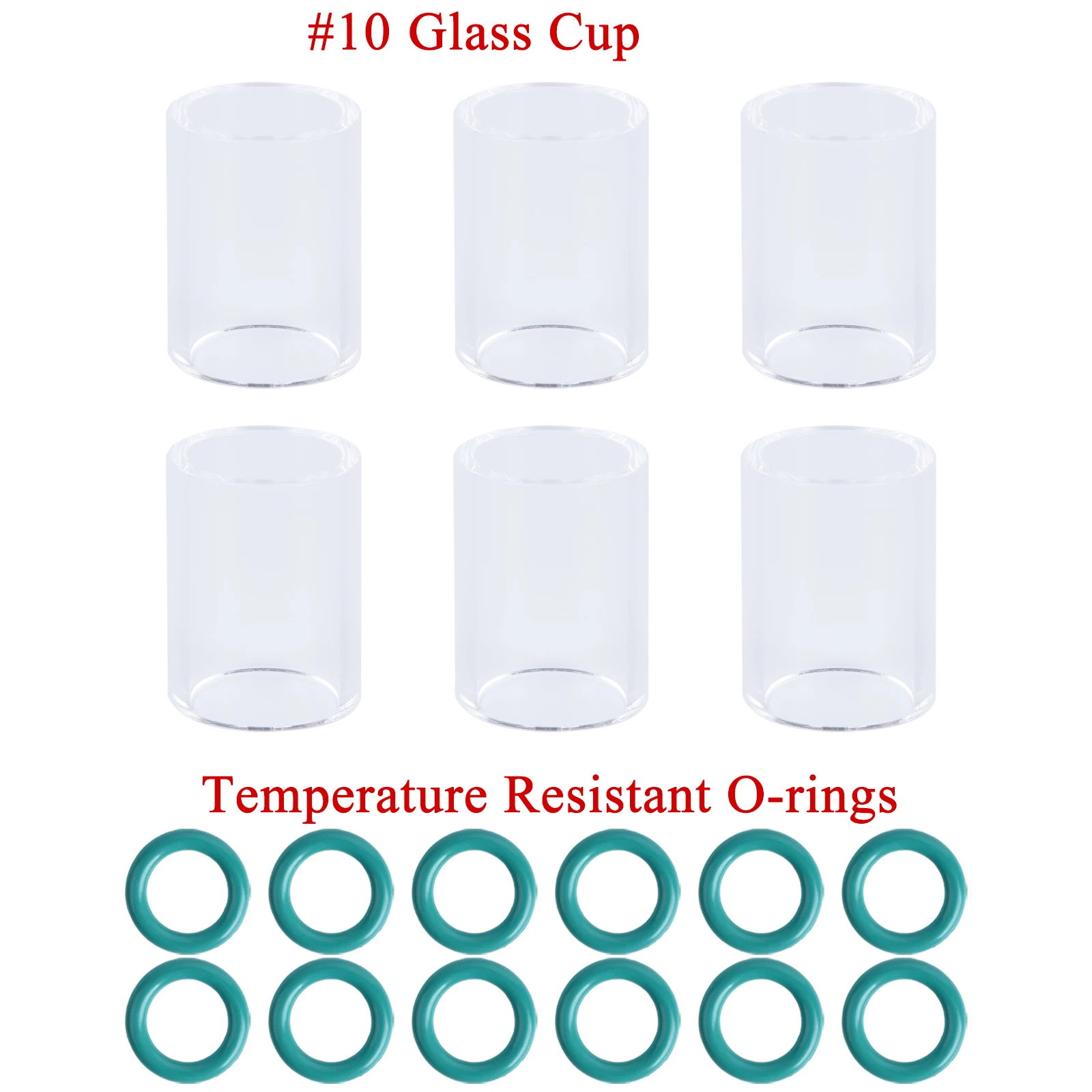 Welding Torch 52Pcs TIG Welding Torch Stubby Gas Lens For WP17 WP18 WP26 TIG 10 High Temperature Glass Cup Kit Durable Practical Accessories