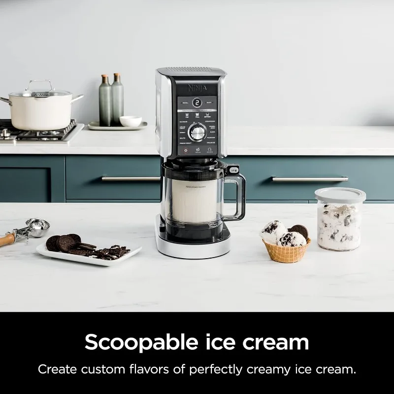 Ninja NC501 CREAMi Deluxe 11-in-1 Ice Cream & Frozen Treat Maker for Ice Cream, Sorbet, Milkshakes, Frozen Drinks & More, 3