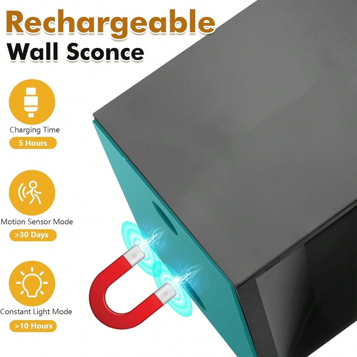 Wireless rechargeable battery powered wall light motion sensor magnetic LED wall light bedroom corridor staircase wall light S00720a23ec6747b6a86f5bf2348b4e0ex