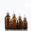 30X Amber 5ml-100ML Reagent Eye Dropper Drop Glass Aromatherapy Liquid Pipette Essential Oil Refillable Bottles Rose Pink Cover 4
