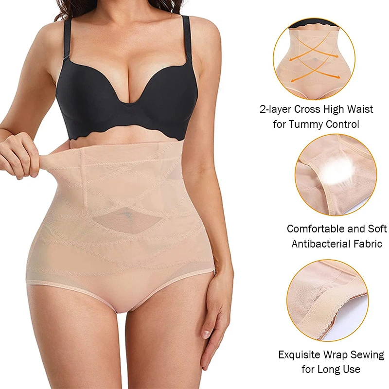 Tummy Control Shapewear Panties Hi-Waist Body Shaper Underwear Butt Lifter Slimming  Briefs High Waist Panty Corset Breathable Cotton Comfortable  M-2XL(Color:Nude,Size:M) : : Sports & Outdoors