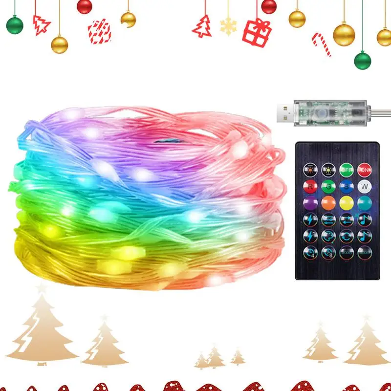 Led String Lights Christmas Fairy Lights With Remote Control Best Blue USB Plug In Lights Garden Color Changing Twinkling Light free shipping multicolor colour changing flat 1200 300 rgb rgbw led new ceiling panel light with the controller and remote