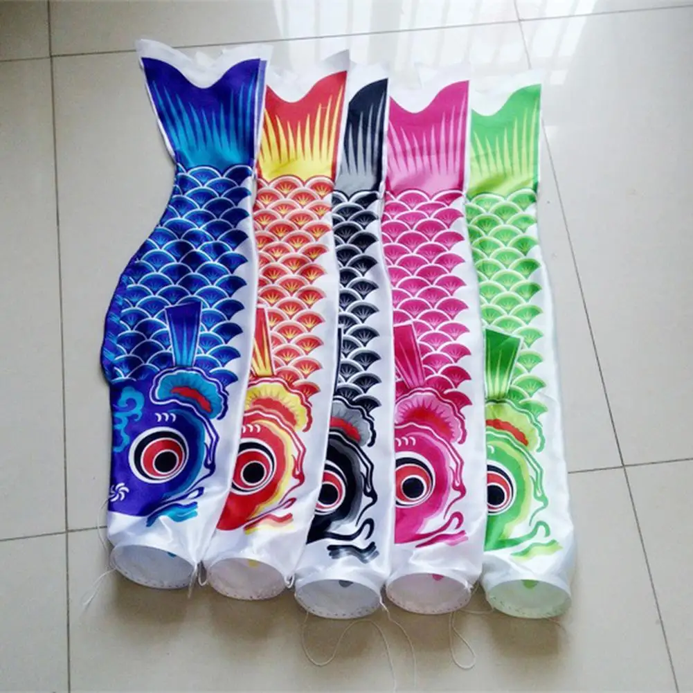 Giapponese Carp Windsock Cartoon Satin Dragon Boat Carp Windsock Streamer Hanging Japan Carp Windsock Festival Fish Flag