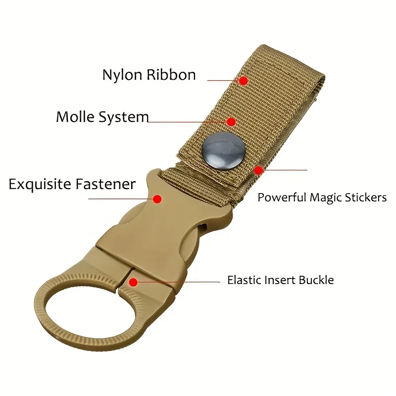 Portable Water Bottle Holder Hiking Bottle Hanging Buckle Nylon Plastic Outdoor Camping Traveling Backpack Carrier Belt