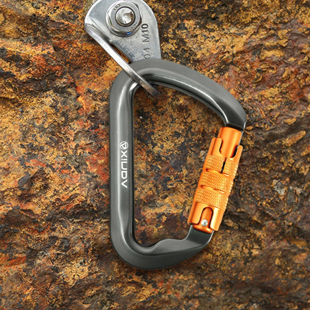 30kN Rock Climbing Carabiner Heavy Duty Caribeaner Clips Mountain Caribiniers for Rock Climbing Rappelling and Mountaineering