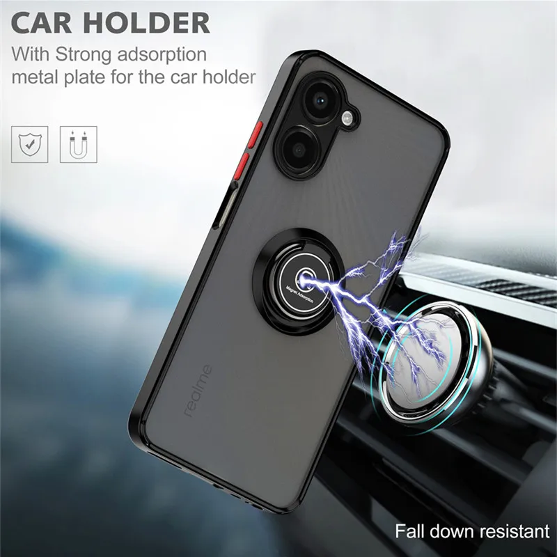Housse etui coque rigide anti choc pour Realme 8 4G / 8 Pro + film