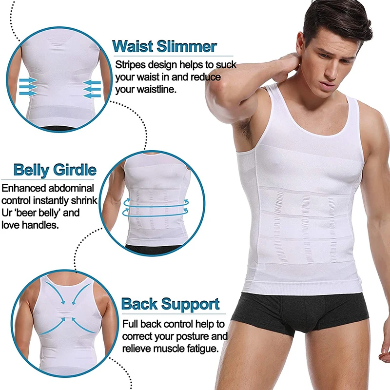 Mens Slimming Shaper Posture Vest Male Belly Abdomen For Corrector Compression Body Building Fat Burn Chest Tummy Corse