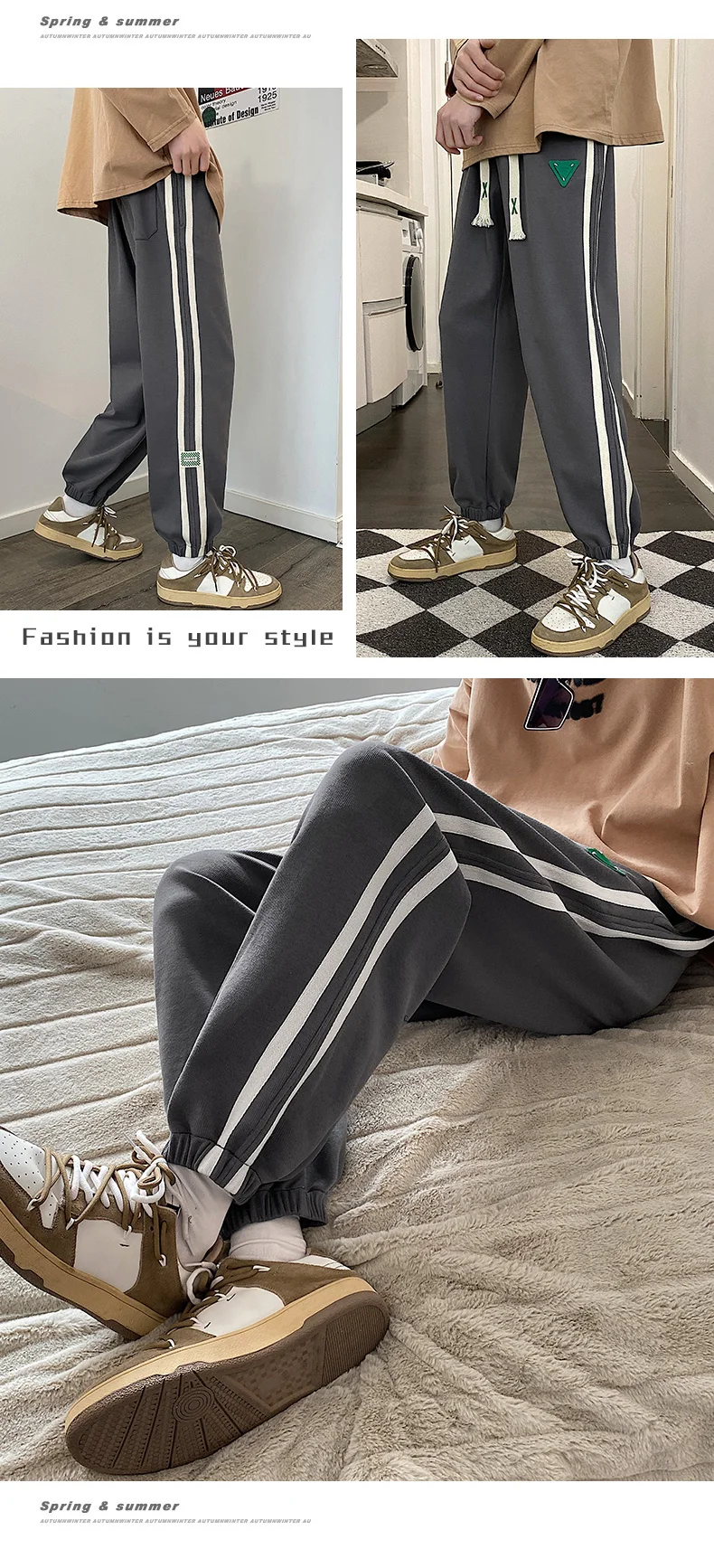 jersey harem pants New relaxed casual pants tide brand printed flowered foot pants young men's pants Harun trend wei cool versatile pants elephant harem pants