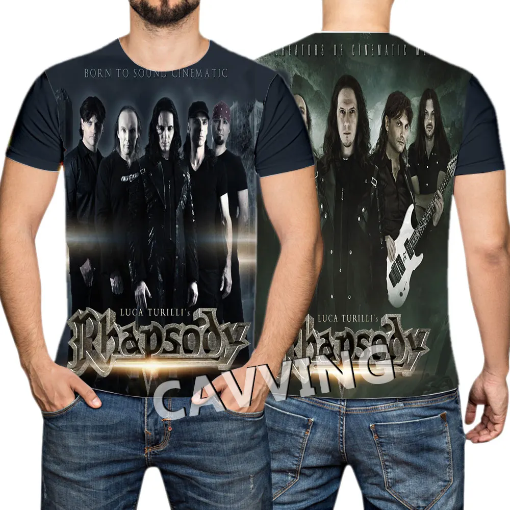 

Новые модные женские/мужские футболки с 3D принтом Rhapsody of Fire Band, повседневные футболки в стиле хип-хоп, топы в стиле Харадзюку, одежда G01