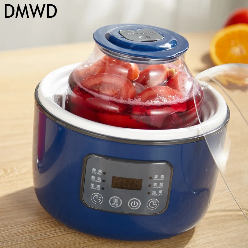 DMWD Multifunctional Household 20W Enzyme/Yogurt/Rice wine/red wine making machine Two liners Fully Automatic ferment maker 5
