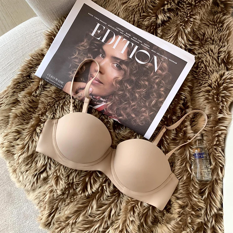 Summer Sexy Women's Bra Simple Soft Thin Pad Bralette Invisible Brasiere Sexy Lingerie Seamless Bras 2024 New Push Up Underwear 4