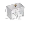 Makeup Tables Organizer Cotton Swab Storage Box Household Portable Transparent Cosmetic Holder Make Up Box Dresser Accessories 6